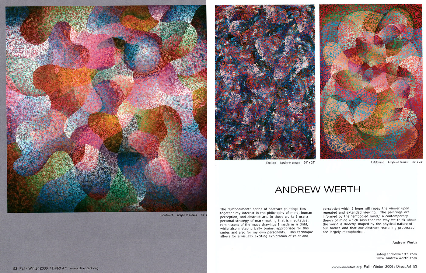 Direct Art Magazine Two-Page Spread on Andrew Werth